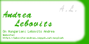 andrea lebovits business card